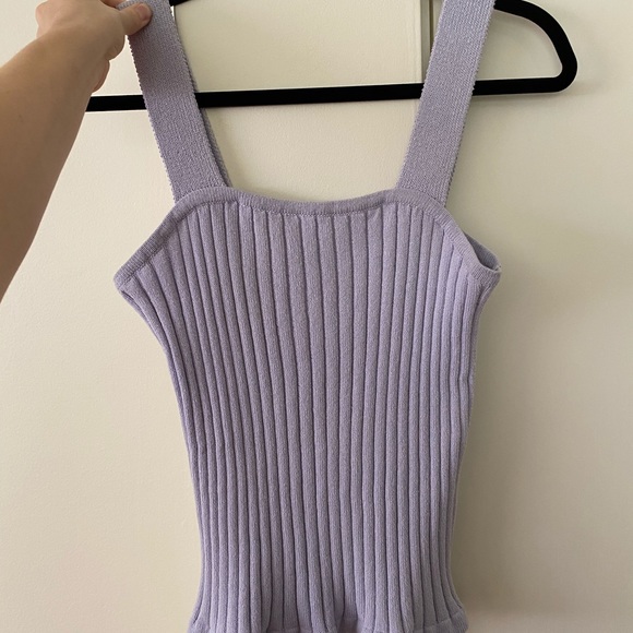 COPY - Ribbed lavender Madewell top - Picture 3 of 3